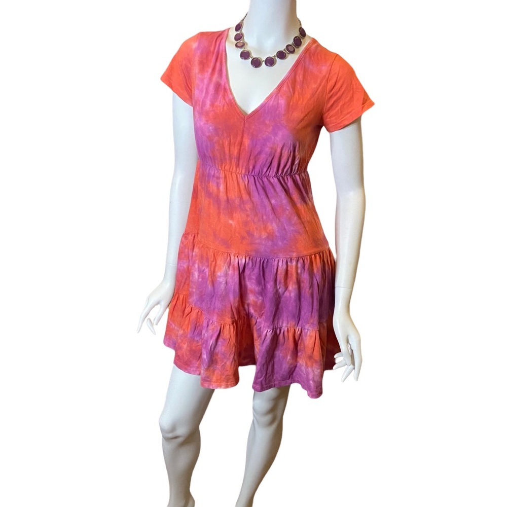NWT Wild Fable Size Small Tie Dye Cotton Dress Pink Purple ASO Eden McCoy